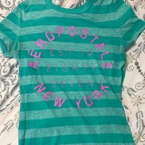 Aēropostale New York turquoise short sleeve shirt